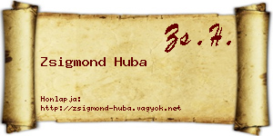 Zsigmond Huba névjegykártya